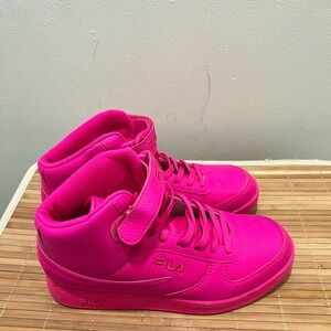 Fila Pink High-Top Sneakers